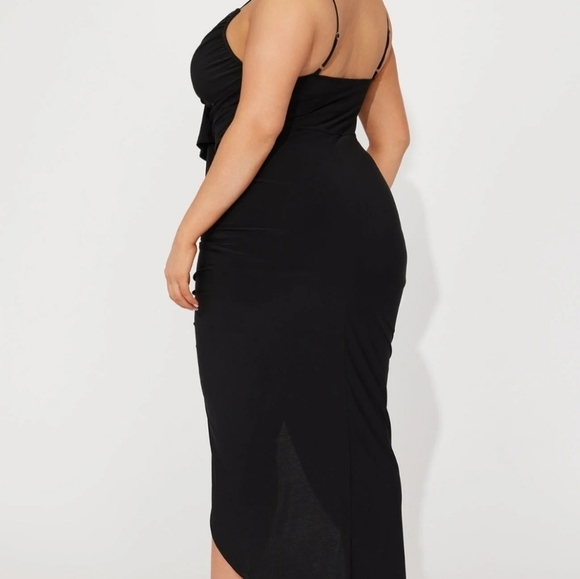 Fashion Nova- Gloria Midi Dress, Black, Size 2x - Picture 3 of 3